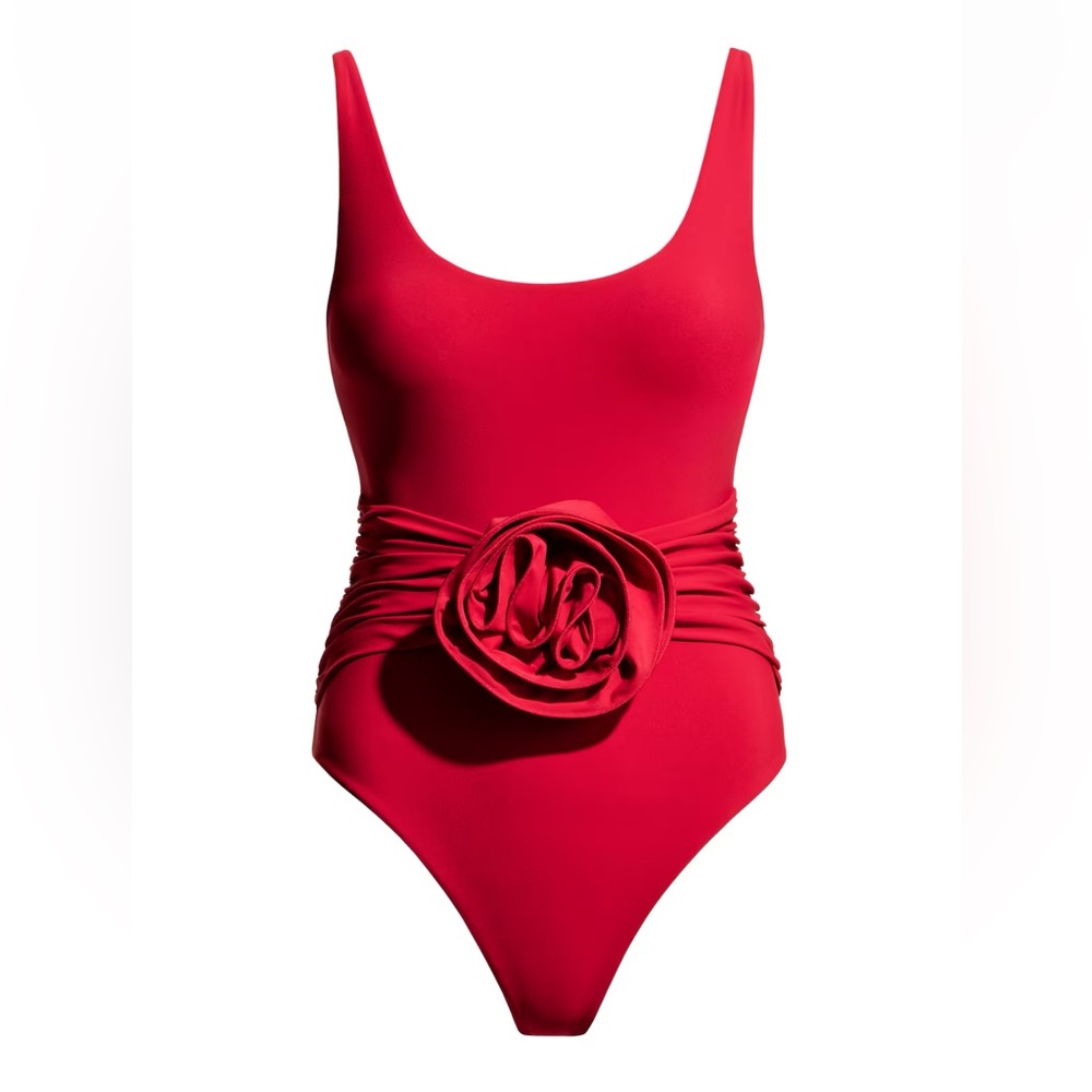 Magda Butrym by H&M swimsuit with rose 🌹 appliqué Small NEW!